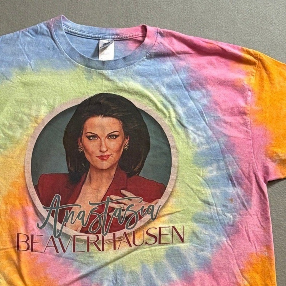 Colortone Will & Grace Anastasia Beaverhausen Tie Dye Graphic T-Shirt XL
